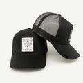 Custom Woven Patch logo Hat 5 Panel Running Sport Mesh Cap Structured Trucker Hat