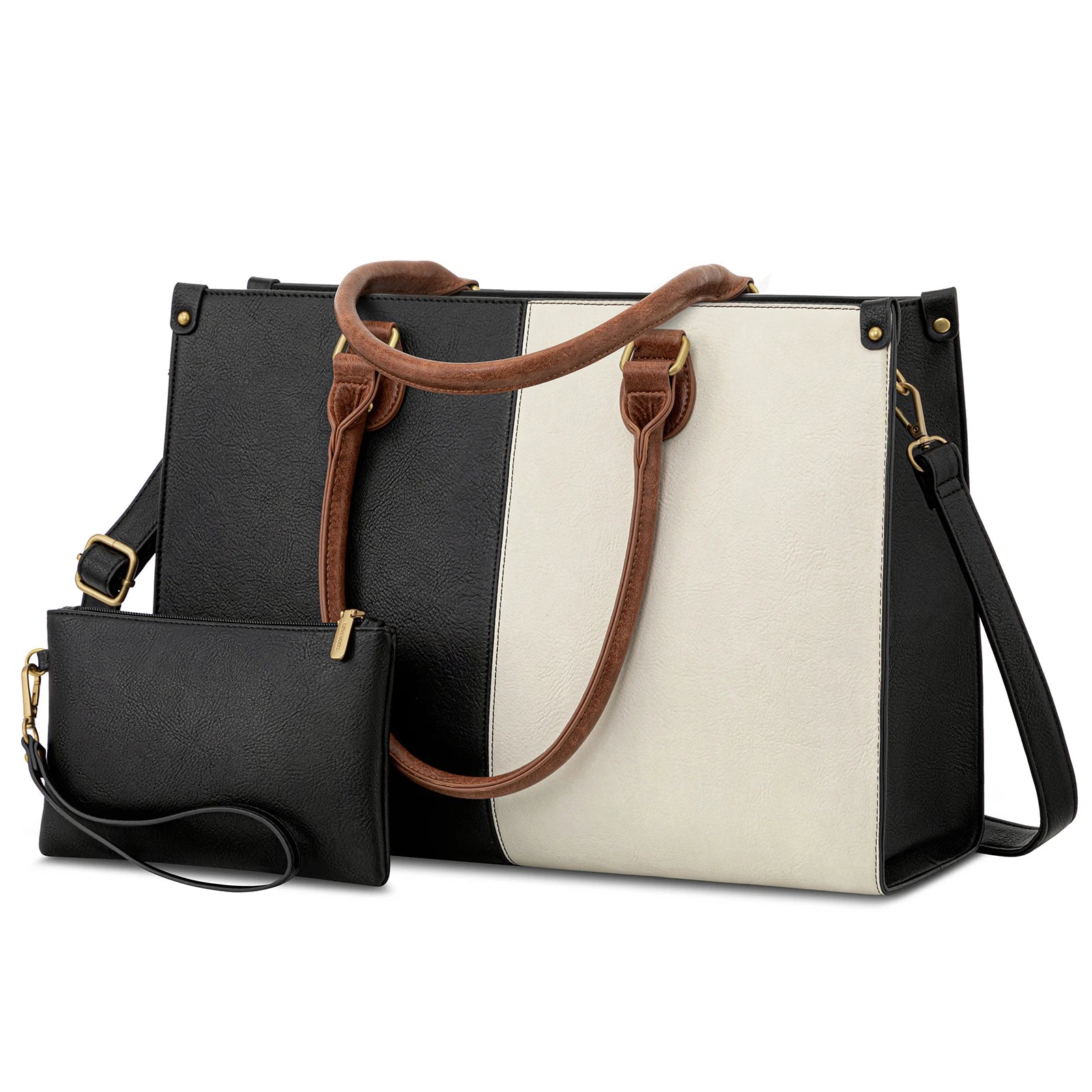 LOVEVOOK 15.6 in Wholesale New Custom 2pc Ladies Handbag Purse Bag Fashion Top Quality Leather Elegant Handbags for Women Luxury