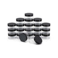 Wide-Mouth Clear Empty Refillable PET Plastic 4oz 8oz Plastic Jars in Bulk with Black Screw Top Lids