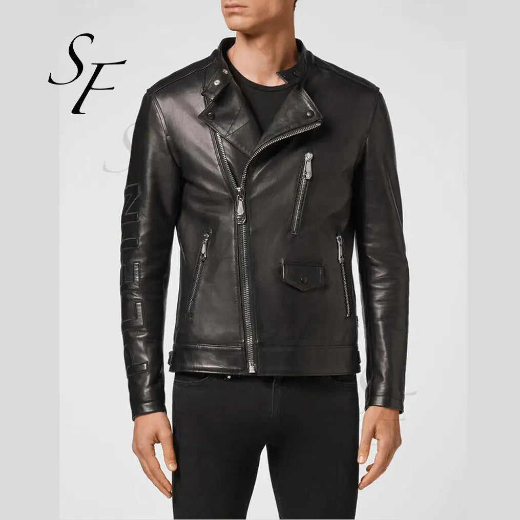 Custom Men's Causal Fashion Winter Windbreaker Outdoors Jacket Embroidery Zipper Leather Jackets for Men