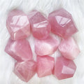 Tumble Rose Quartz Crystal Stone Natural Rose Quartz Stone Crystal Carving Freeform Healing Crystal Cube for Decoration