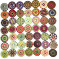Handmade Wooden Clothing Accessories Buttons Sewing Shirts 50 Pcs Flower Wood 2 Holes Round Button Sew Diy Craft Decorations