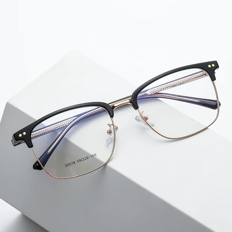 2023 New Unisex TR90 Frameless Reading Glasses Best Selling Classic Metal Eyeglasses with Anti Blue Light Feature