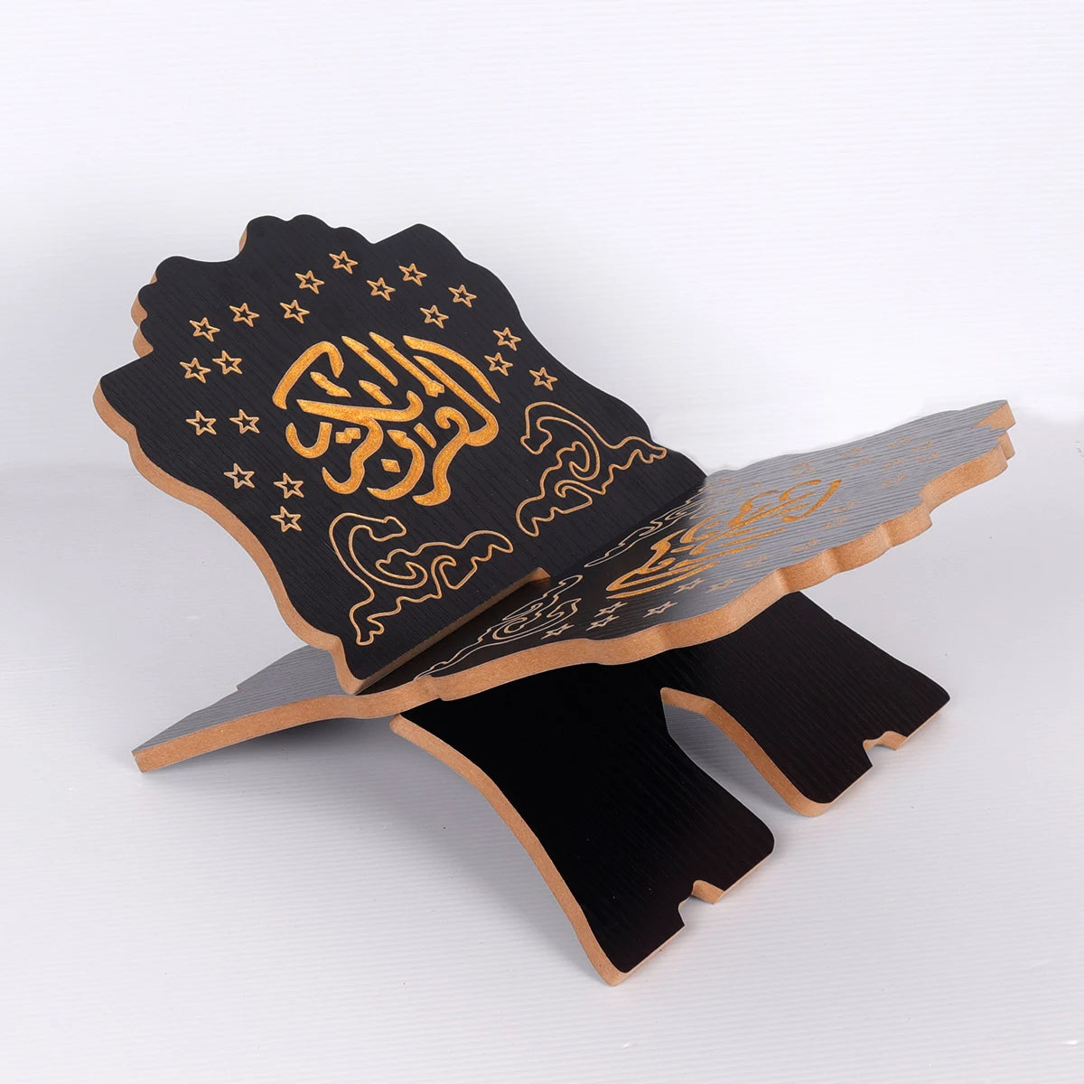 Pafu Muslim Eid Ramadan Islam Religion Gift Wooden Book Stand Vintage Holy Book Stand Holder Muslim Prayer Book Display Rack