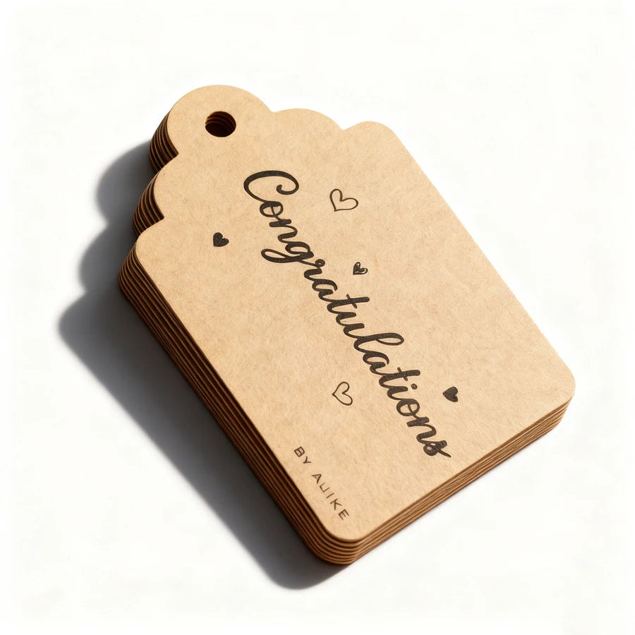 Custom Luxury Clothing Tags Logo Fashion Design Paper Plastic String Style Hang Tags for Shoes Bags Ribbon Printed Tags for