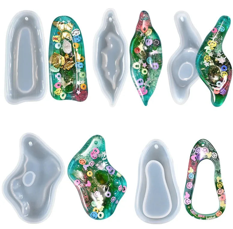 C-0326 DIY Epoxy Resin Silicone Irregular Pendant Mold Jewelry Mold Special Shaped Retro Pendant Necklace Pendant Jewelry
