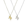 Gold Crane Clavicle Necklace Friendship Unicorn Necklace Pendant Best Friend Chain with Message Card Gift Card
