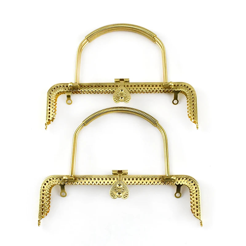 Deepeel F1-62 18/20.5cm Handbag Hardware Accessories Heart Shape Purse Frame Kiss Lock Clutch Bag Handles
