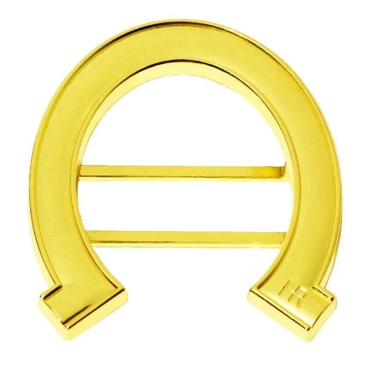 Die Casting Belt Hardware Custom Horseshoe logo Embossed Buckle Adjuster Parts for Leather Waistband