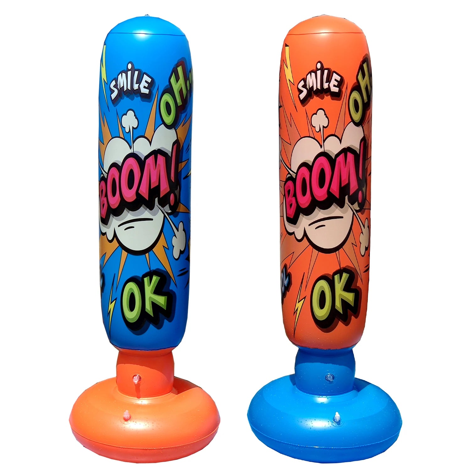 47 Inch Fitness Freestanding Children Kicking Bag Funny Target Boxing Bag Customer Inflatable Punching Bag