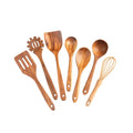 Wholesale Teak Kitchenware Set Kitchen Utensils Spatula Pot Rice Spoon Set Slotted Spoon Eggbeater Kitchenware Set