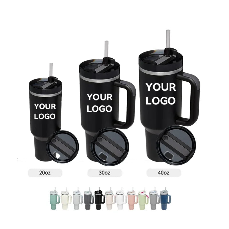 40Oz  Tumbler With Handle Vacuum Bottle H2.0 FlowState Stainless Steel Vacuum Insulated Tumbler With Lid and Straw for Water
