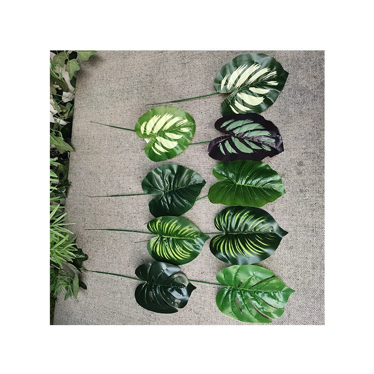 Competitive Price Good Quality Wall Decorative  Single-Conjoined Leaf Artificial Plant