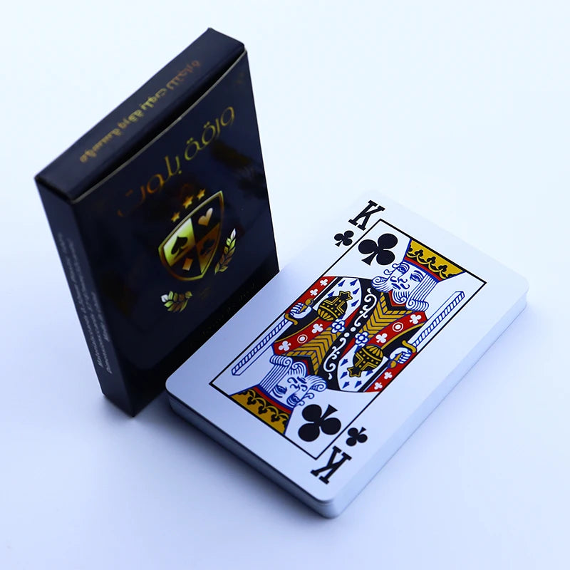 Professional Core Gold 24K Poker Playing Cards Custom Printed with Logo Offset Printing Compatible Game Use