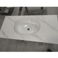 Modern Design Solid Surface White Artificial Sintered Stone Bathroom Basin Wash Hand Basin Countertop