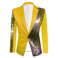 Sequin Blazer Men Royal Blue Yellow Black Rose Red Purple Blazers for Men Singer Costume Prom Stage Blazer Patchwork Tops Coat