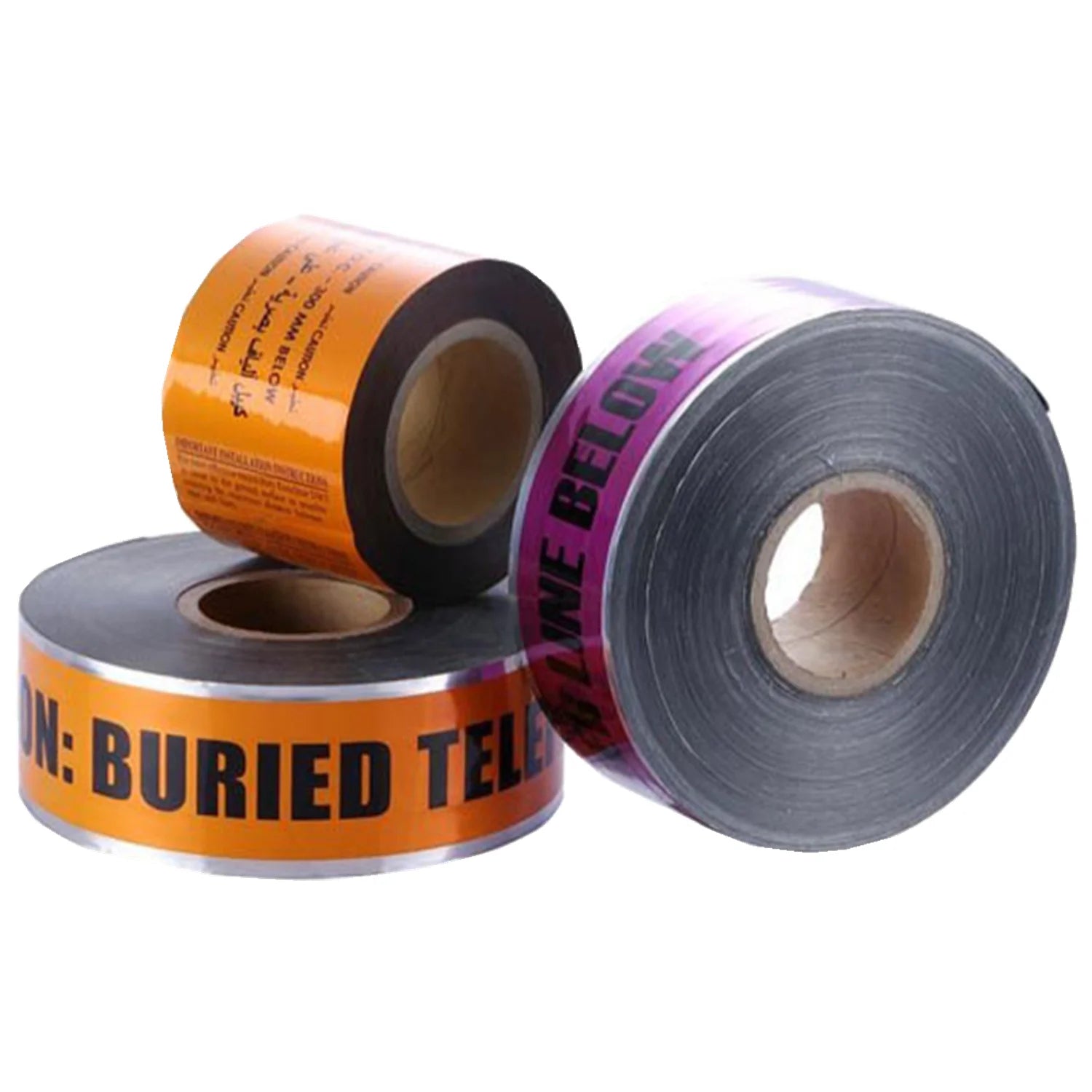 Huaan DT012 Weather-resistant Detectable Underground Barricade Marker Magnetic Non-Adhesive OPP/AL/PE Caution Warning Tape