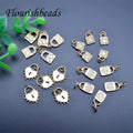 Fashion Design Gold Plated CZ Pave Heart Moon Star Padlock Lock Charm Pendant for DIY Jewelry Making