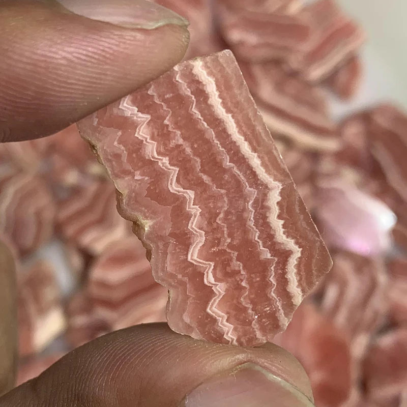 Wholesale  pink Quartz Slabs Crytal Slice Gem Pocket Stone Natural Rough Rhodochrosite Gemstones Slices Craft for Decoration