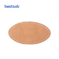 Bestsub Wholesale Custom Blue Oval Sublimation Blanks PU Leather Badge Nurse Tags Pins Name Tag 4.4x8.2cm