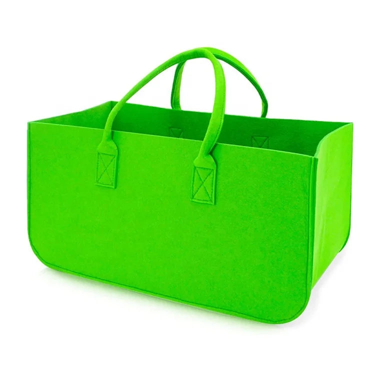 YUJIN Foldable Felt Bag Shopping All-Purpose Basket for Firewood