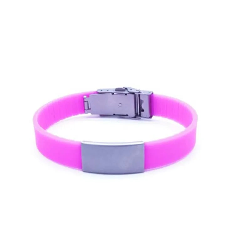 2024 Hot SOS ID Safety Wristbands Child Kids Anti Lost Wristband Wrist Band Personalize Engraved Silicone and Stainless Steel