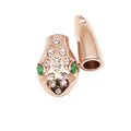 Wholesale Stainless Steel Snake Head Nail  Buckle Charm Bracelet Accessories Clasp Leather Bracelet Findings