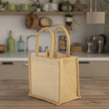Hot Selling New Fashion Eco 100% Jute Tote Bag Durable Strong Custom Logo Animal Print Pattern for School Fruit Bookbags