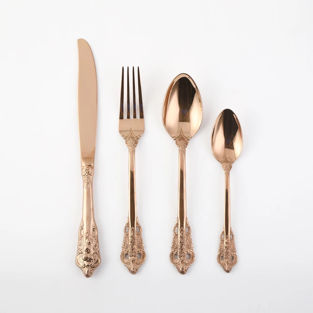 Household Kitchen Selling Exquisite Luxury Quality Materials Unique Design Handle Tableware Set