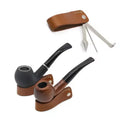 KL 3040 Brown Portable 3-in-1 Multifunction Metal Tamper Pipe Holder with Custom Logo for Tobacco Smoking American Style