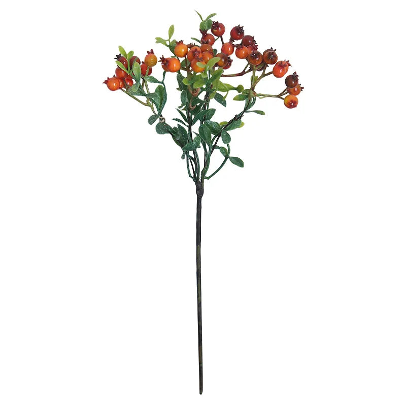 Wholesale Foam Mini Stem Berries Artificial Flower Berry Stem for Christmas Decorations