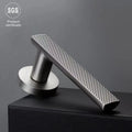 Black Zinc Alloy Modern Luxury Door Handles with Customized Finish for Hotel Interior Doors