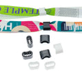 OEM Custom Disposable Slide Fabric Flat Bracelet Wristband Lock Closure With Teeth for Event Concert Party