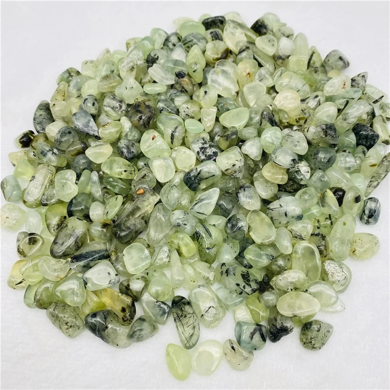 Wholesale Natural Crystal Chiltonite Gravel Green Prehnite Tumbled Stones For Decorate