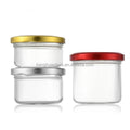 Round 70ml 100ml 150ml Wide Mouth Honey Glass Jars Caviar Jam Food Storage Jar Bird's Nest Container Bottle With Metal Lid