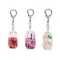 Keychain Manufacturer New Design Creative Diamond Cutting Super Bubble Metal Lanyard Key Ring Womens Keychains Liquid Keychain