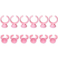 Wholesale Plastic Disposable pink Glue Cup Ring Holder Professional pink Eyelash Extension Tool