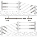 T316 Stainless Steel Adjustable 180 Angle Cable Railing Hardware Kit System Fit 1/8" Wire Rope for Wood Post