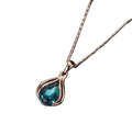 2025 Blue Crystal Water Drop Necklace Earrings Set Women Luxury Jewelry Sets Fashion Women Crystal Drop Necklace Earring Set