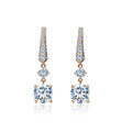 MSE-619 18K Yellow Gold 2ct Round Shape IGI Lab Diamond   Earrings