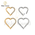 ASTM F136 Titanium Hoops CZ Earring Jewelry Heart Shape Daith Hinged Hoop Clicker Ring