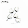 Heart-shaped Charms for Jewelry Making Antique Silver Big Hole Spacers Beads Charm Spacers Beads DIYBracelet Necklace Making R41