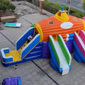 Commercial Castillos Hinchables Jumping Castle Jumpers Waterslide Inflatable Dual lane Water Slide