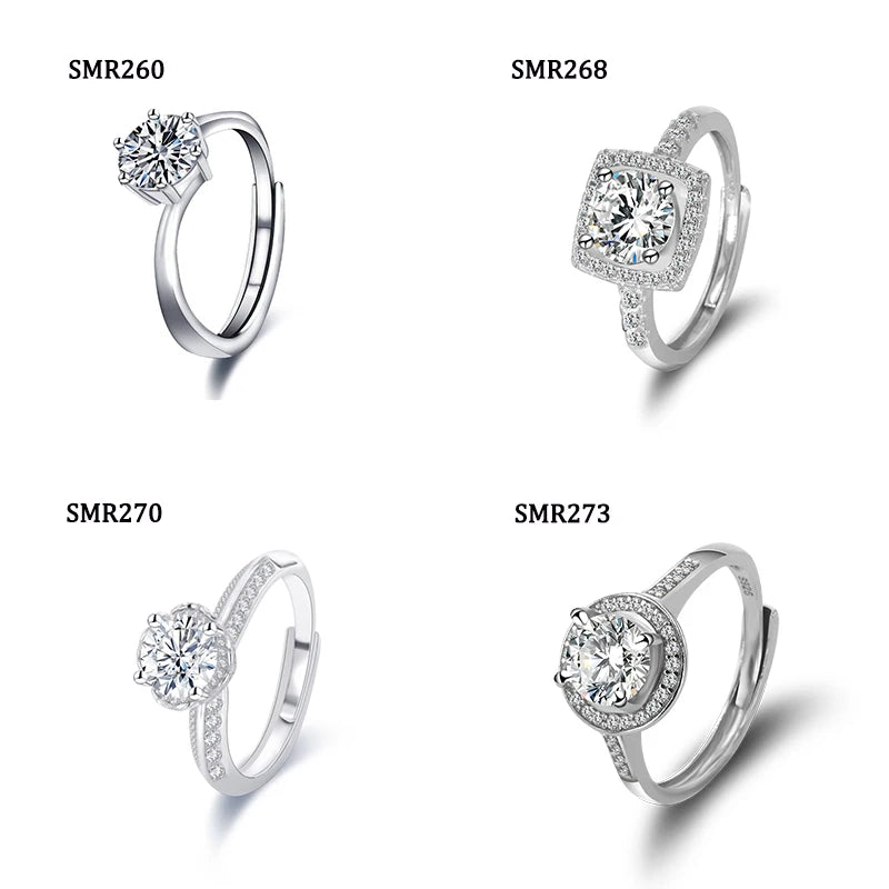 Starsgem Jewelry Ring  VVS Mossanite 925 Sterling Silver Moissanite Ring