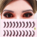 Vegan Cruelty Free Clear Band Strip Mink Lashes 3d Natural False Eyelash Wholesale Synthetic Fluffy Eyelashes 10 Pairs With Box
