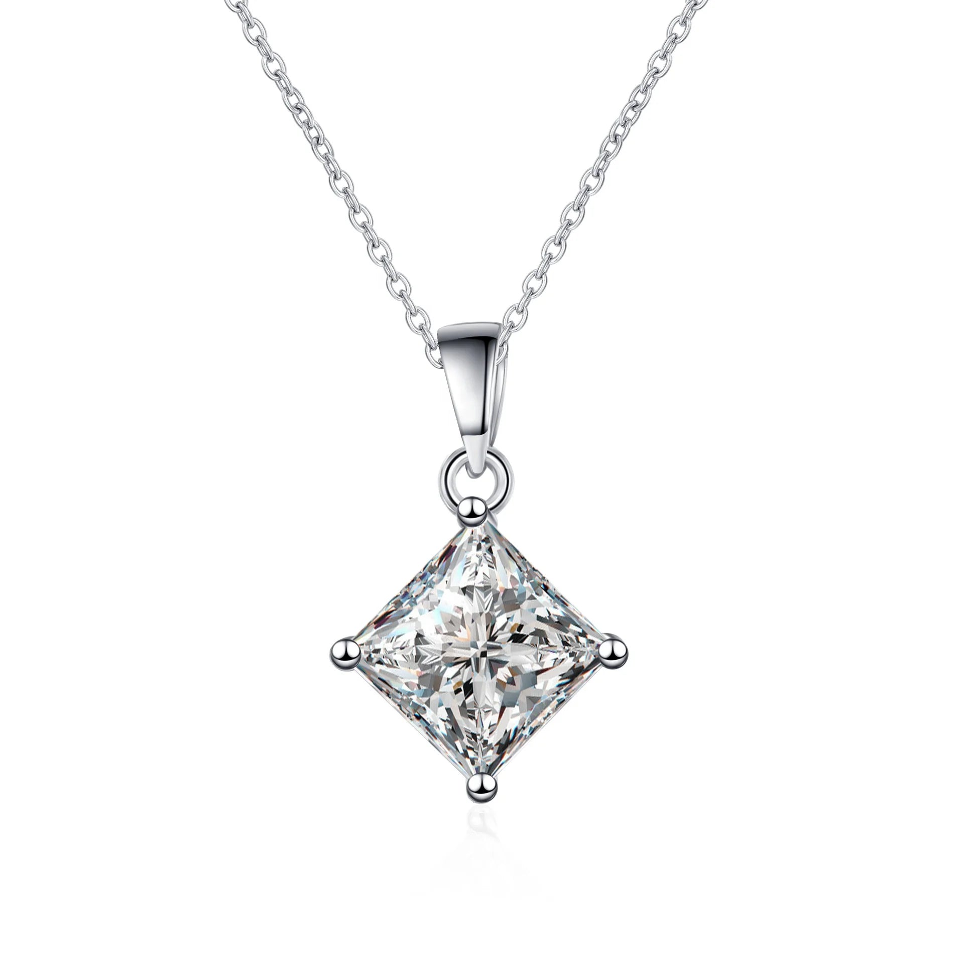 Moissanite Diamond Necklace 925 Sterling Silver GRA Moissanite Jewelry 2023 Pendant Necklace for Women