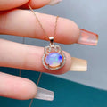 Wholesale 925 Sterling Silver Necklace Pendant Natural Opal Rhodium & Gold Plated CMA Certified for Women's Gift