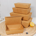 Wholesale Custom Recyclable Disposable Leak Proof Paper Box for Picnic Food Packaging Lunch Box
