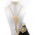 2022 New Arrival of Bridal Jewelry for Women Necklace Earrings Ring Bracelet Flower Jewelry Geometric Engagement Gift