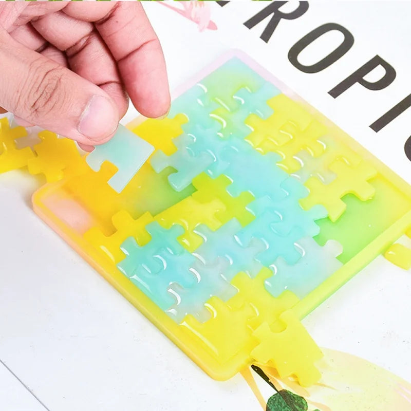 Shiny Silicone Puzzle Mold Resin Puzzle Game Mold for Table Game